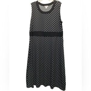 CJ Banks Black and White Polka Dot Dress